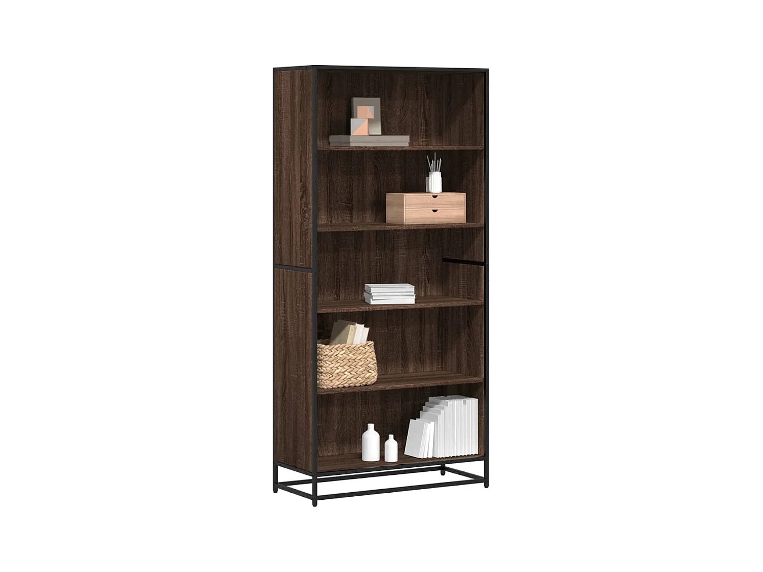 Estantería madera de ingeniería marrón roble 80,5x35x170,5 cm