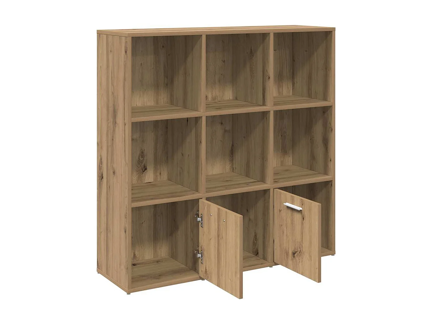 Boekenkast 98x29x97,5 cm bewerkt hout artisanaal eikenkleur