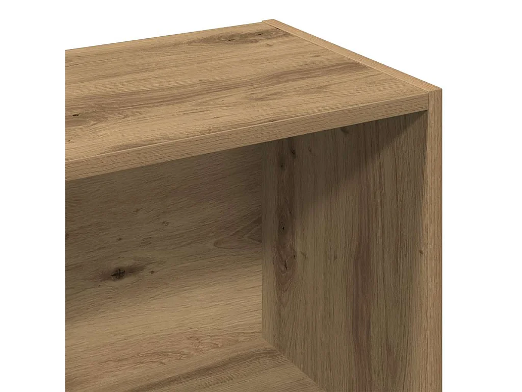 Boekenkast 98x29x97,5 cm bewerkt hout artisanaal eikenkleur