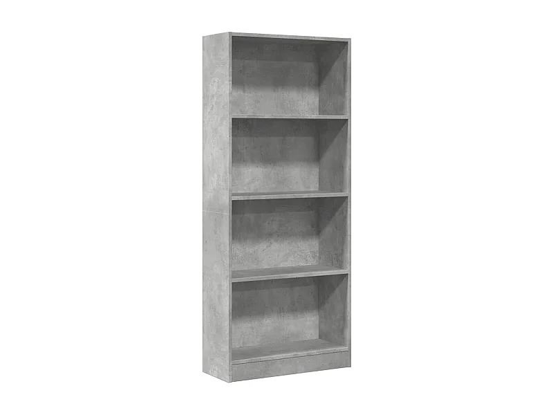 Boekenkast 60x24x143 cm bewerkt hout betongrijs