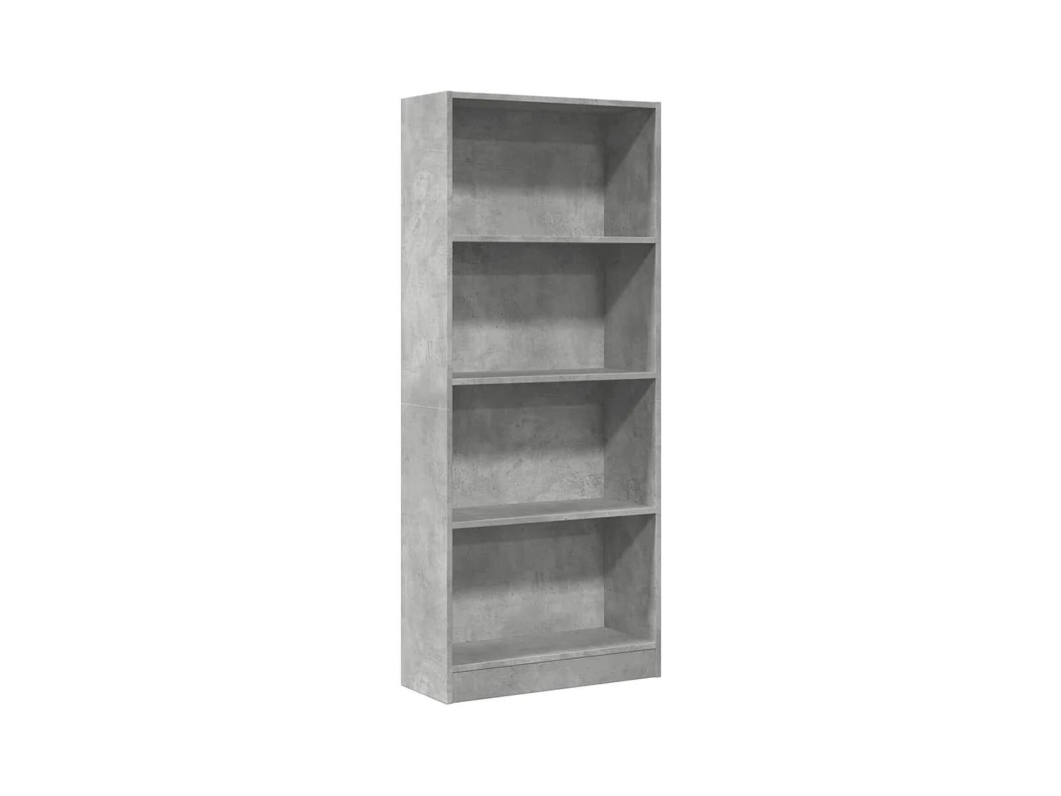 Estantería de madera de ingeniería gris hormigón 60x24x143 cm