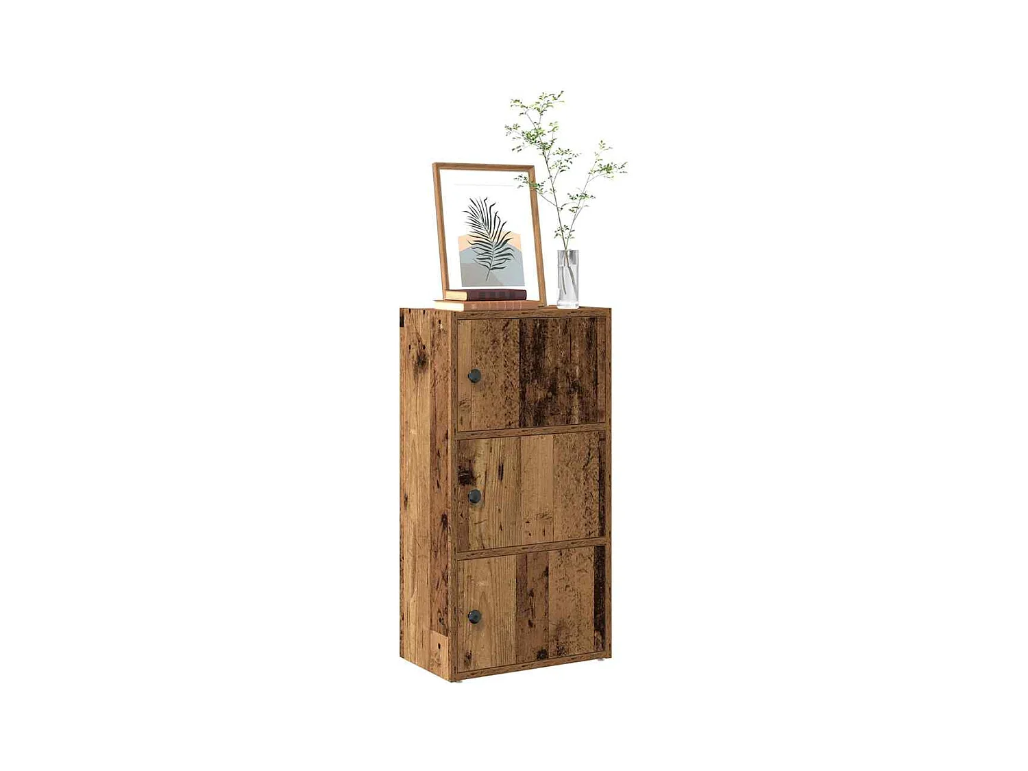 Bibliothèque vieux bois 40x24x77 cm bois d'ingénierie