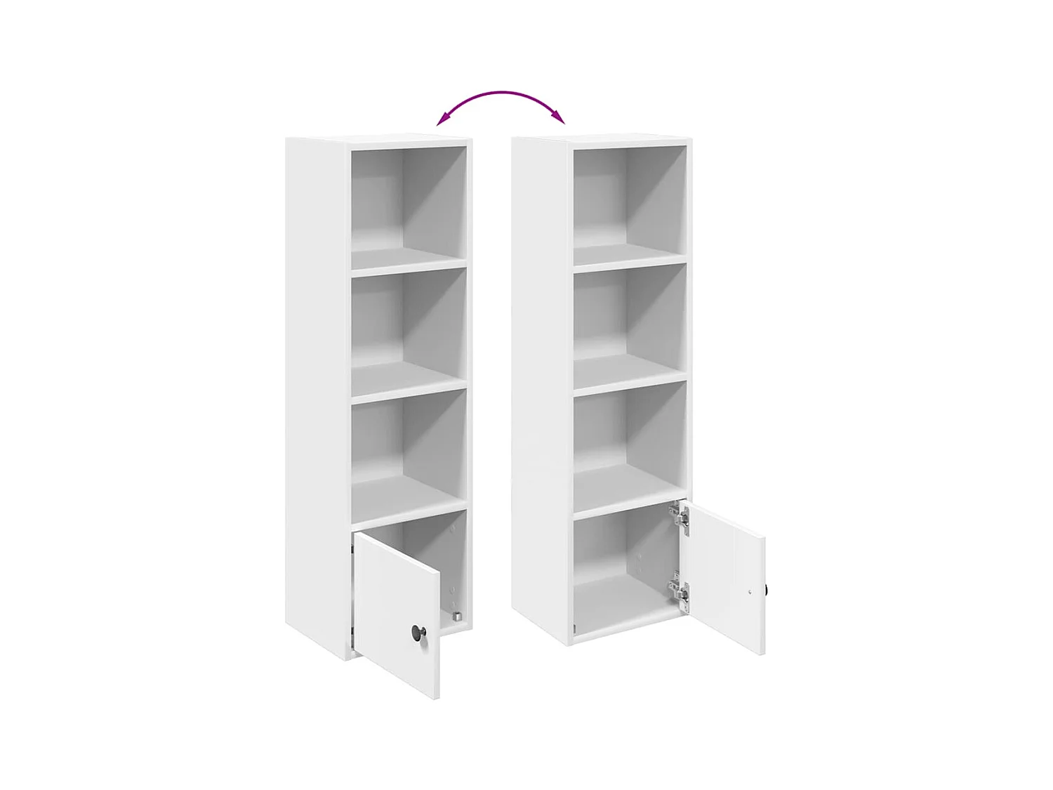 Bibliothèque blanc 31x24x102 cm bois d'ingénierie