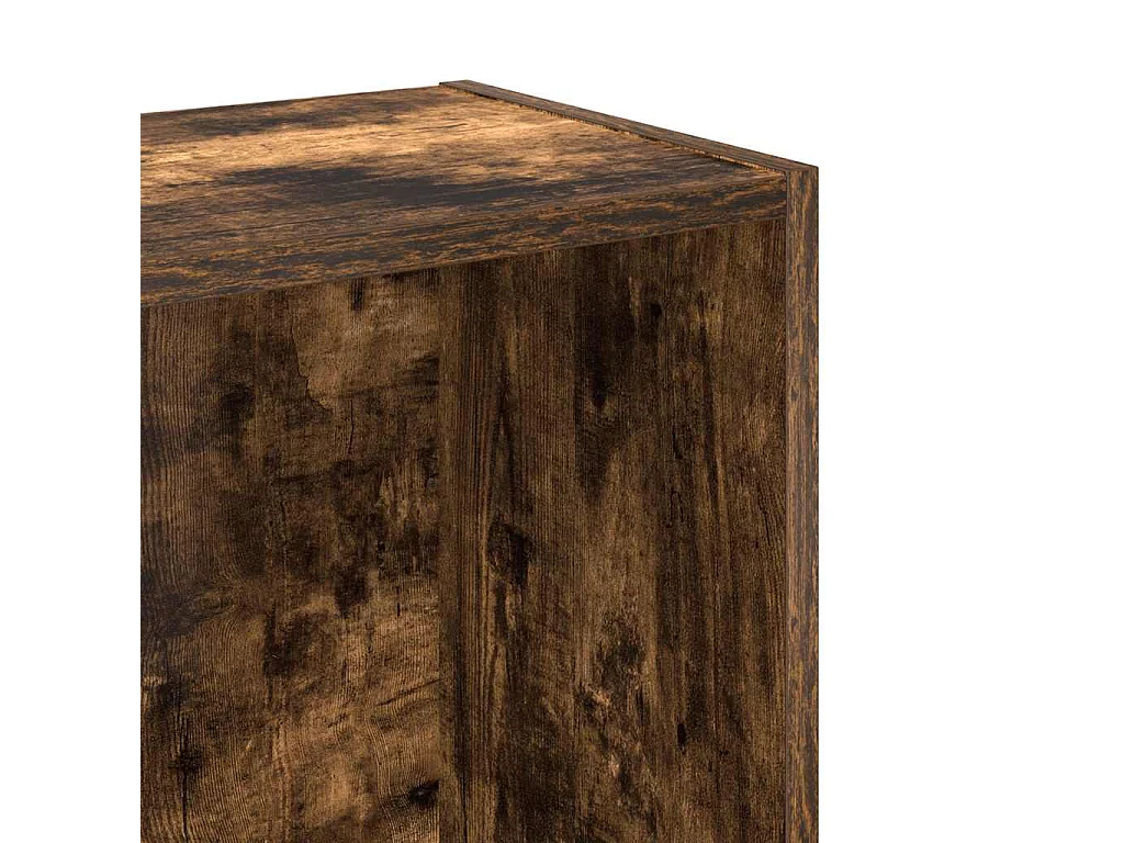 Bibliothèque chêne fumé 80x24x76 cm bois d'ingénierie