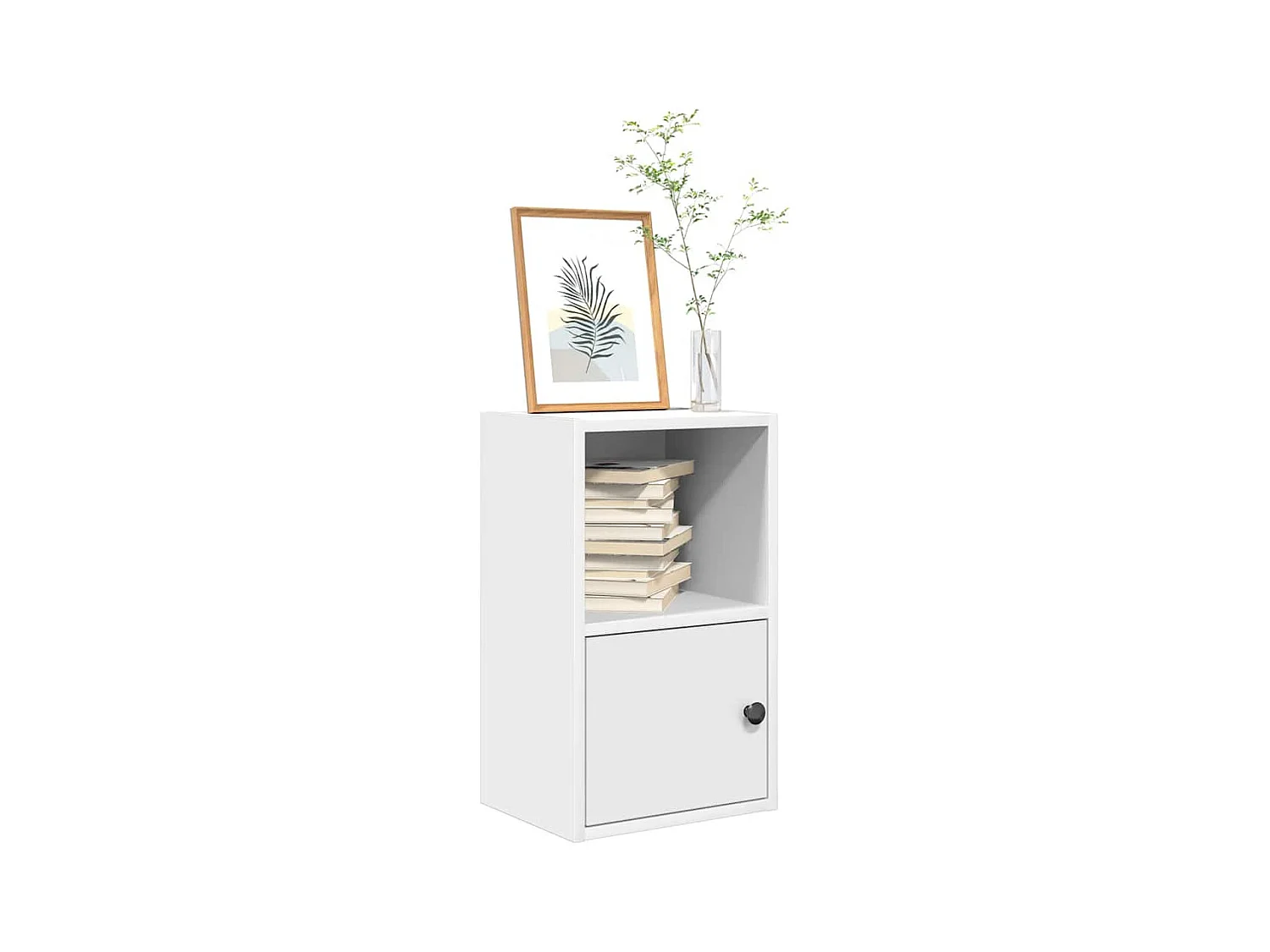 Bibliothèque blanc 31x24x52 cm bois d'ingénierie