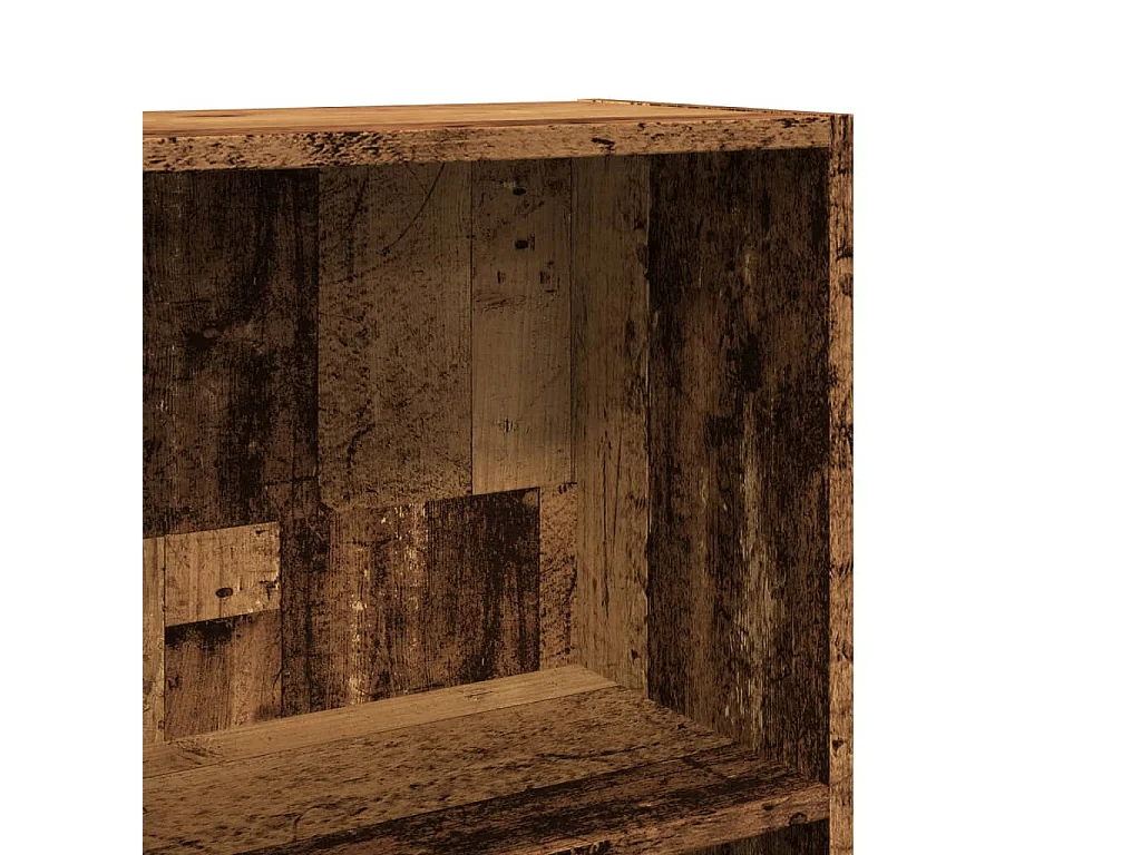 Bibliothèque vieux bois 60x24x176 cm bois d'ingénierie