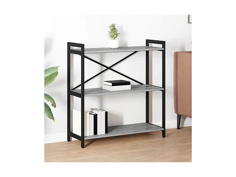 Estante Sonoma cinzento 80 x 30 x 83 cm Madeira processada