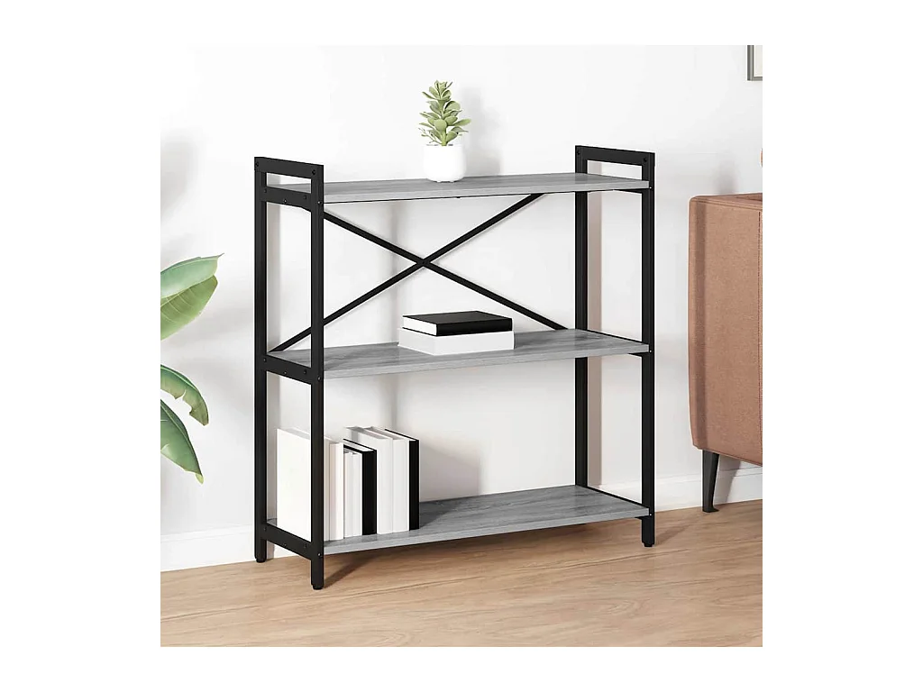 Bibliothèque Sonoma gris 80 x 30 x 83 cm Bois d'ingénierie