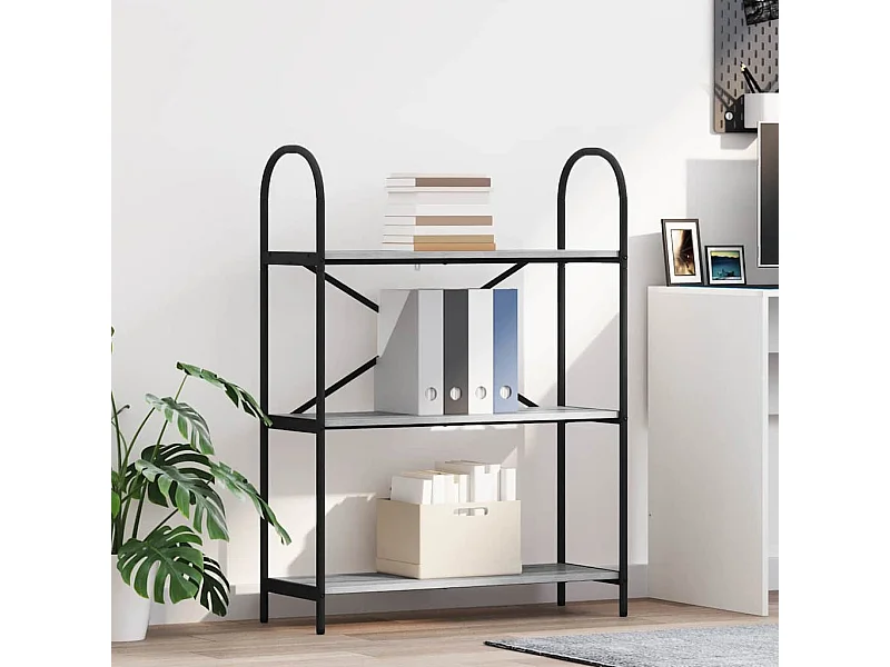 Bibliothèque Sonoma gris 80 x 30 x 109 cm Bois d'ingénierie