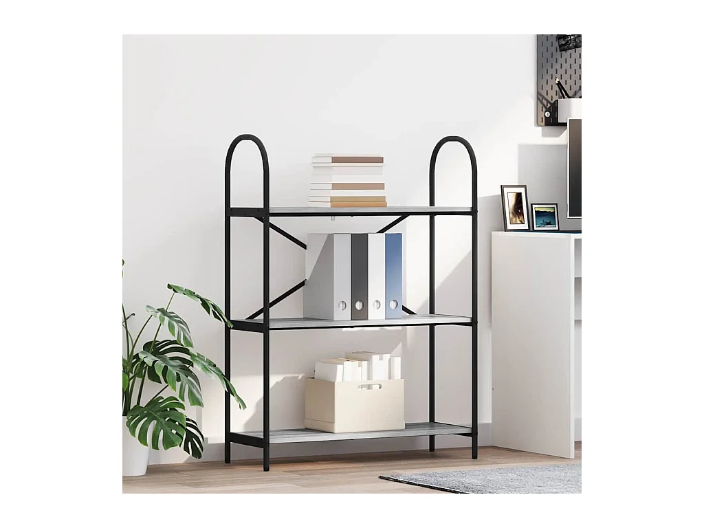 Bibliothèque Sonoma gris 80 x 30 x 109 cm Bois d'ingénierie