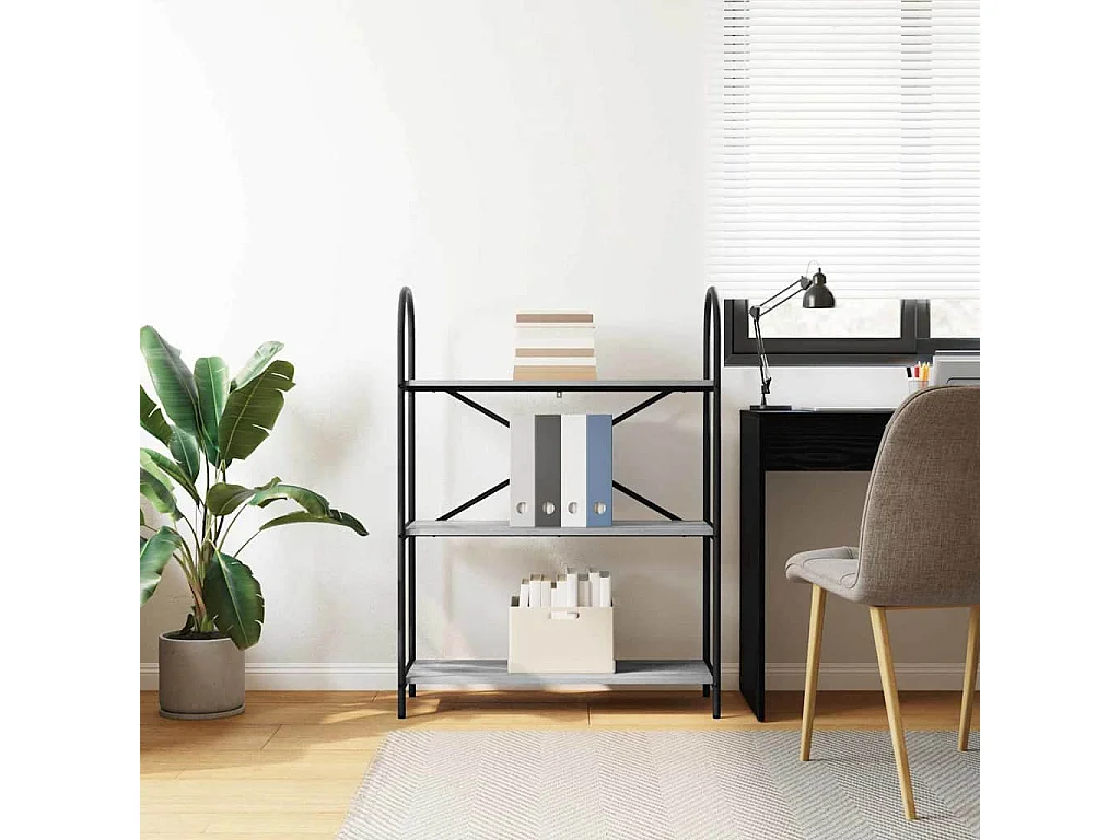 Bibliothèque Sonoma gris 80 x 30 x 109 cm Bois d'ingénierie