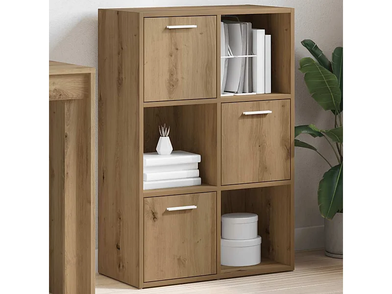 Bibliothèque chêne artisanal 60,5x30x90 cm bois d'ingénierie