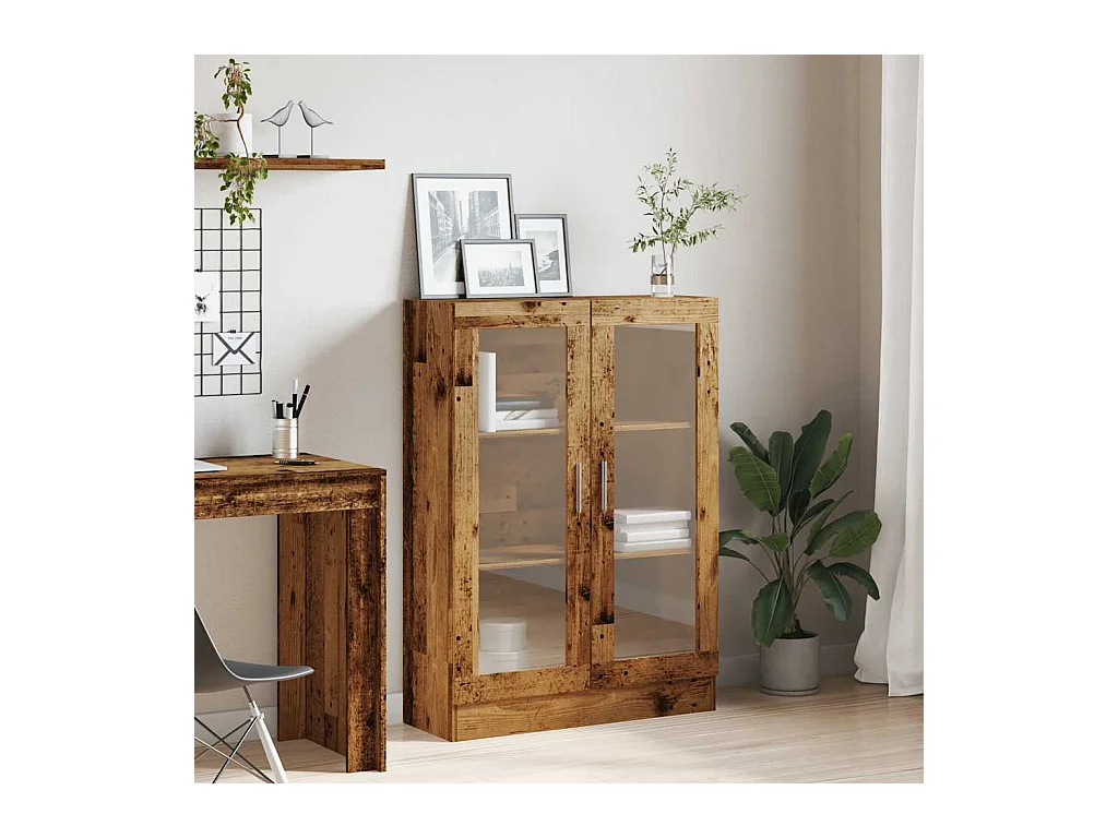 Bibliothèque vieux bois 82,5x30,5x115 cm bois d'ingénierie