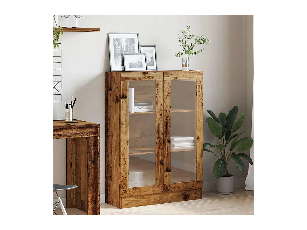 Bibliothèque vieux bois 82,5x30,5x115 cm bois d'ingénierie