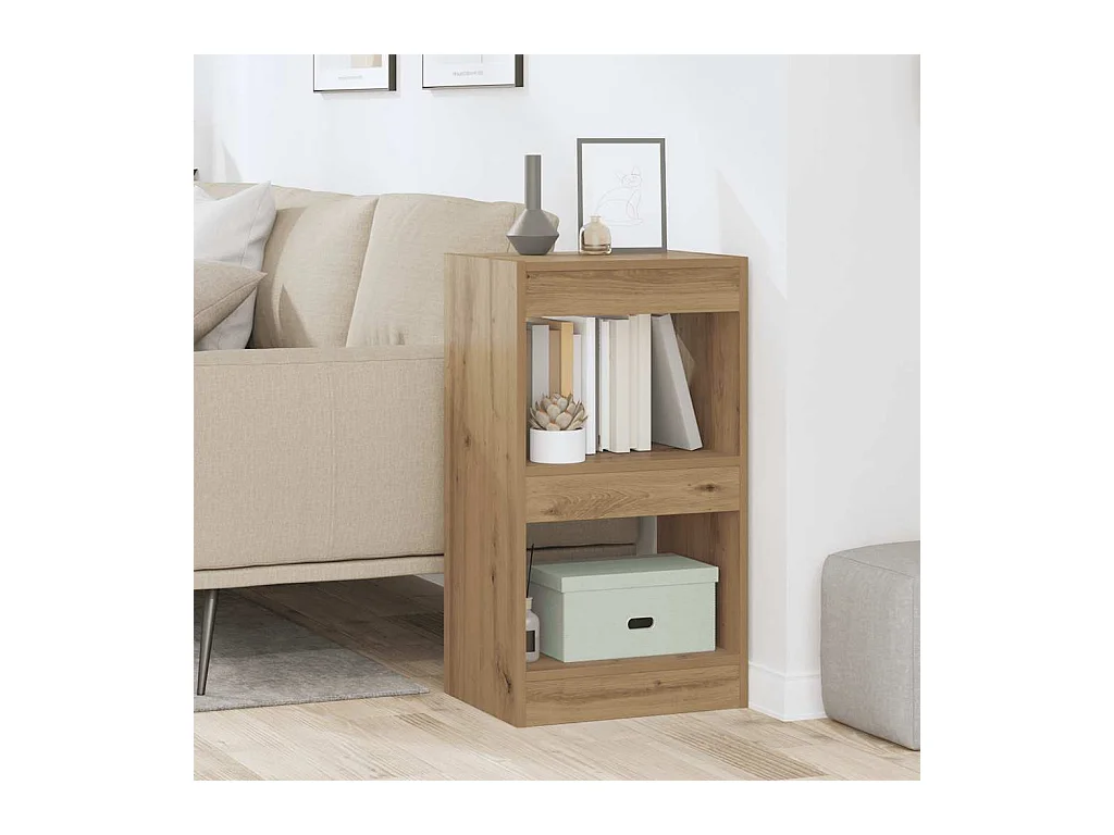 Bibliothèque/Séparateur de pièce chêne artisanal 40x30x72 cm