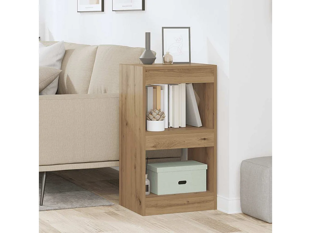 Bibliothèque/Séparateur de pièce chêne artisanal 40x30x72 cm