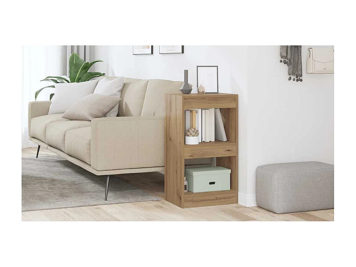 Bibliothèque/Séparateur de pièce chêne artisanal 40x30x72 cm