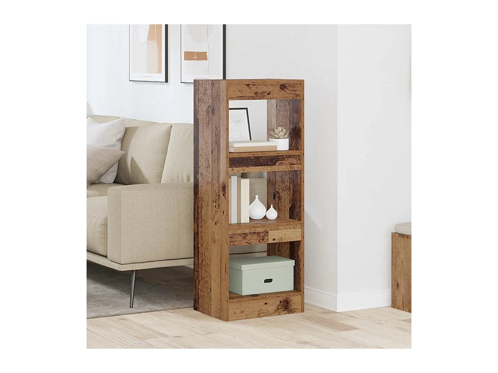 Boekenkast Oud hout 40 x 30 x 103 cm Bewerkt hout