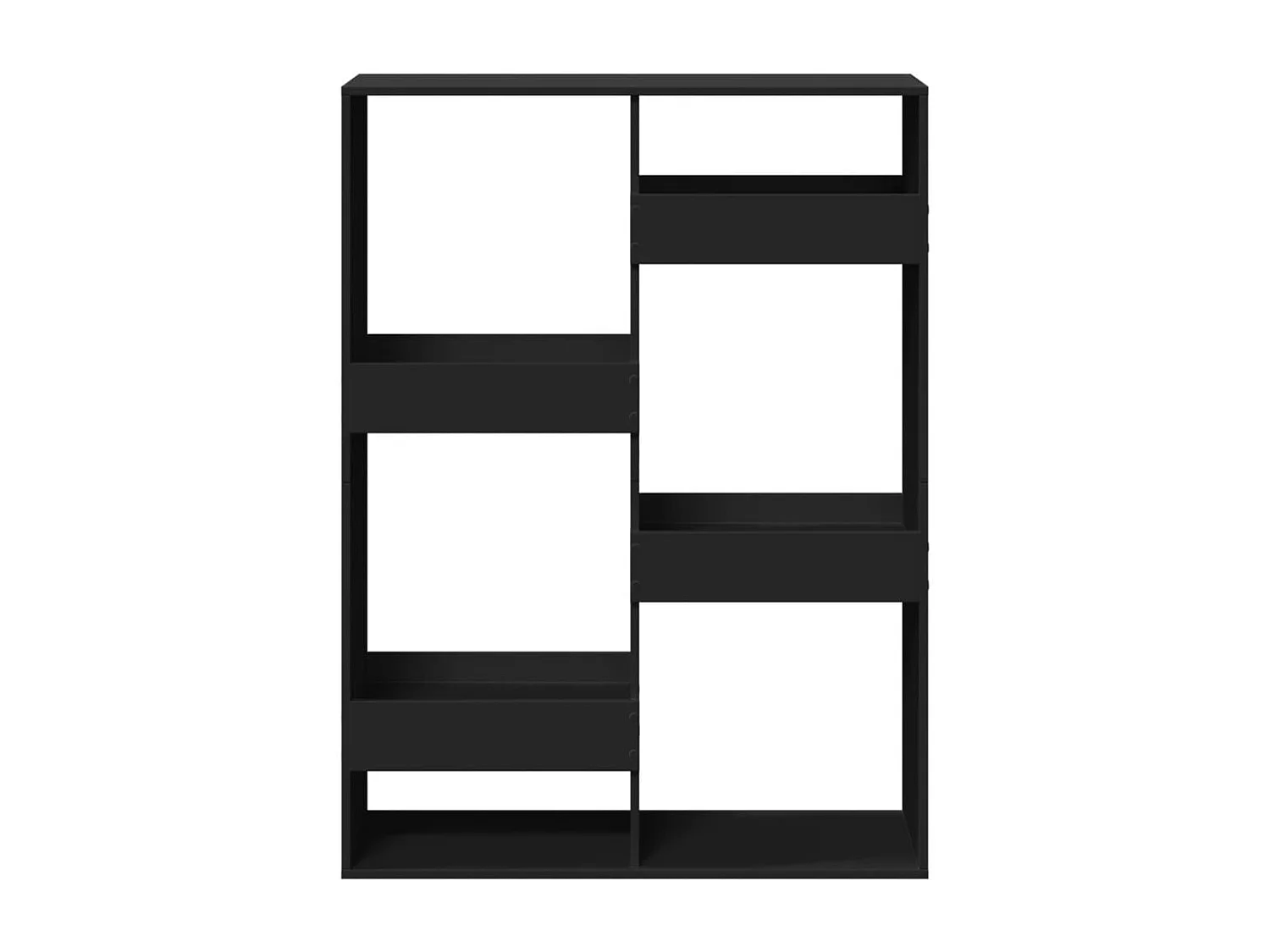 Bibliothèque noir 100x33x135 cm bois d'ingénierie