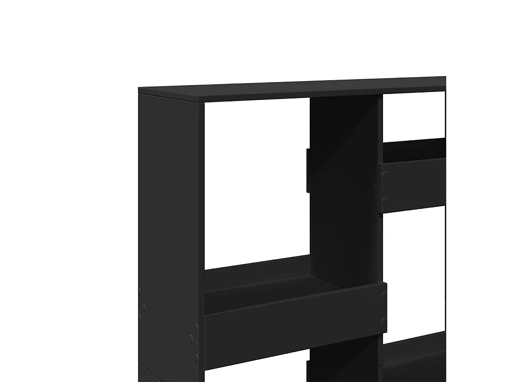 Bibliothèque noir 100x33x135 cm bois d'ingénierie