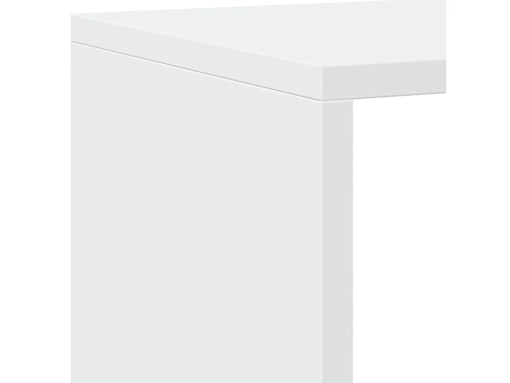 Bibliothèque blanc 137,5x29x137,5 cm bois d'ingénierie