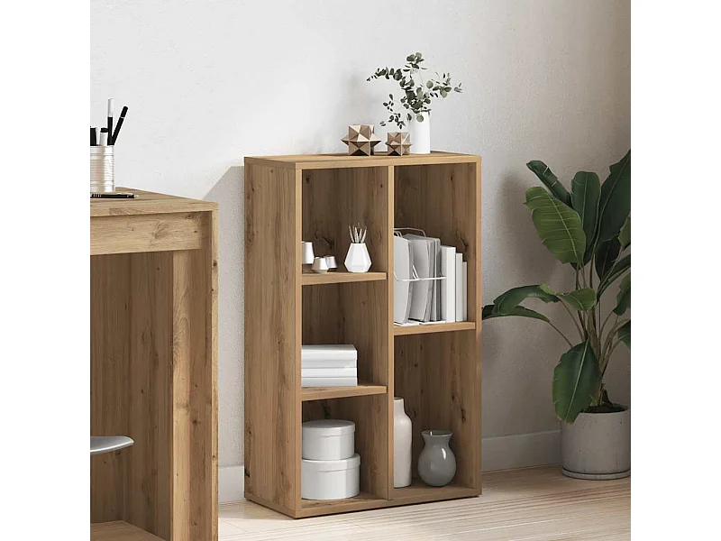 Estantería madera de ingeniería roble artisan 50x25x80 cm