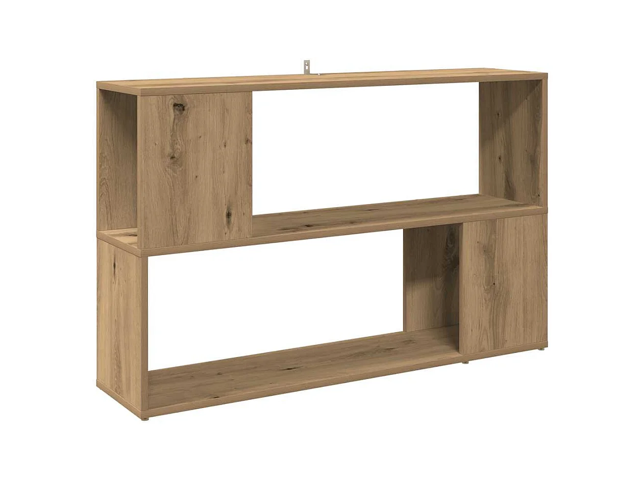 Bibliothèque chêne artisanal 100x24x63 cm bois d'ingénierie