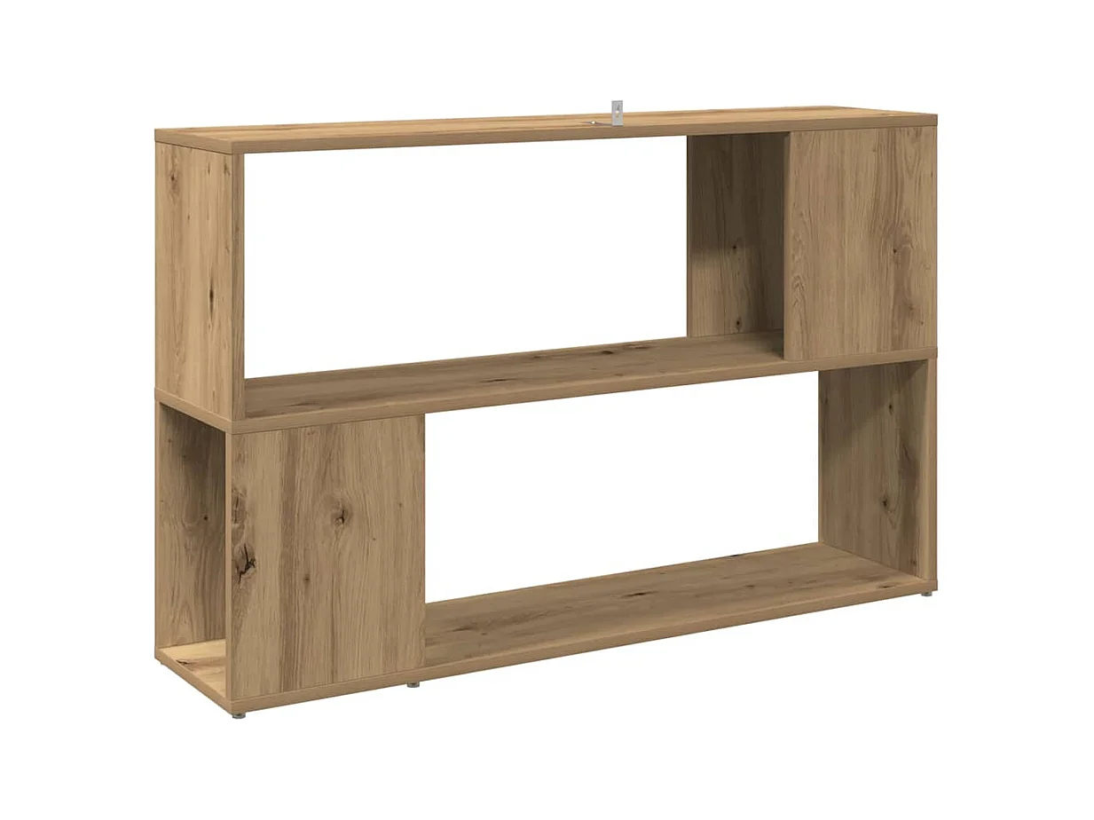 Bibliothèque chêne artisanal 100x24x63 cm bois d'ingénierie