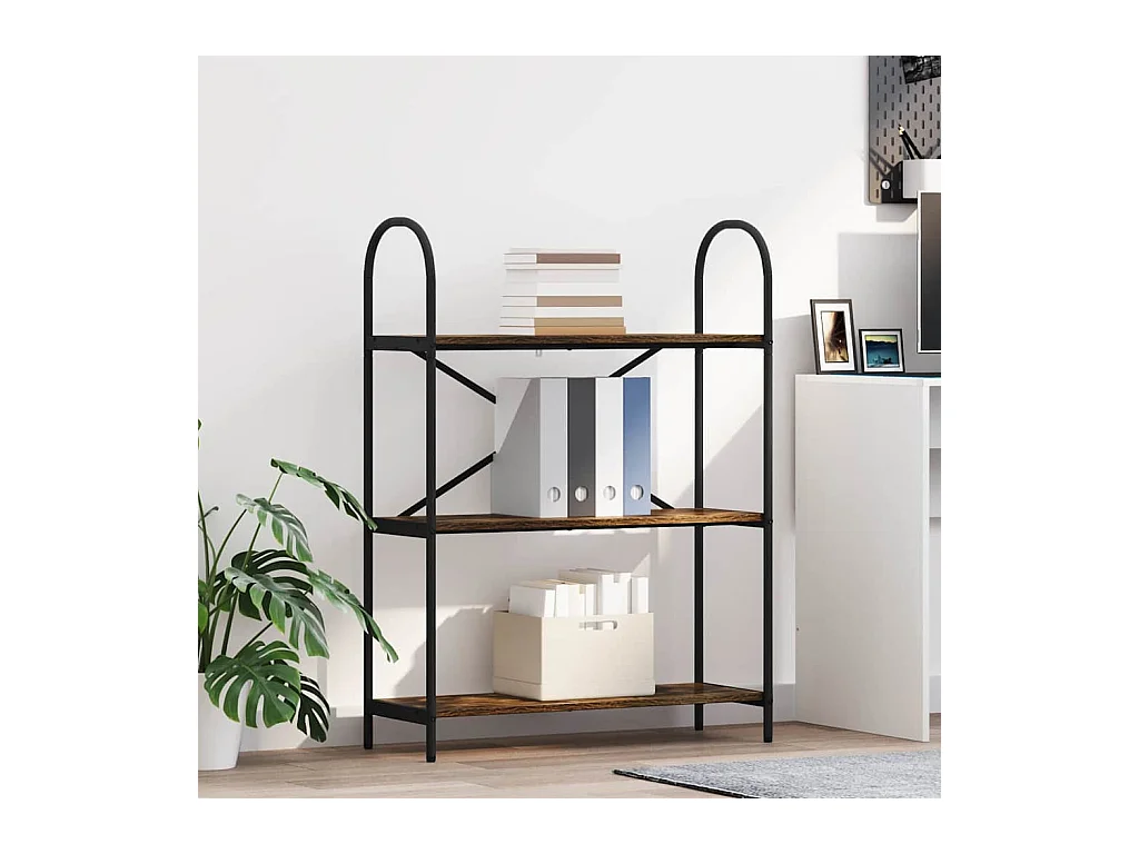 Bibliothèque Chêne fumé 80 x 30 x 109 cm Bois d'ingénierie