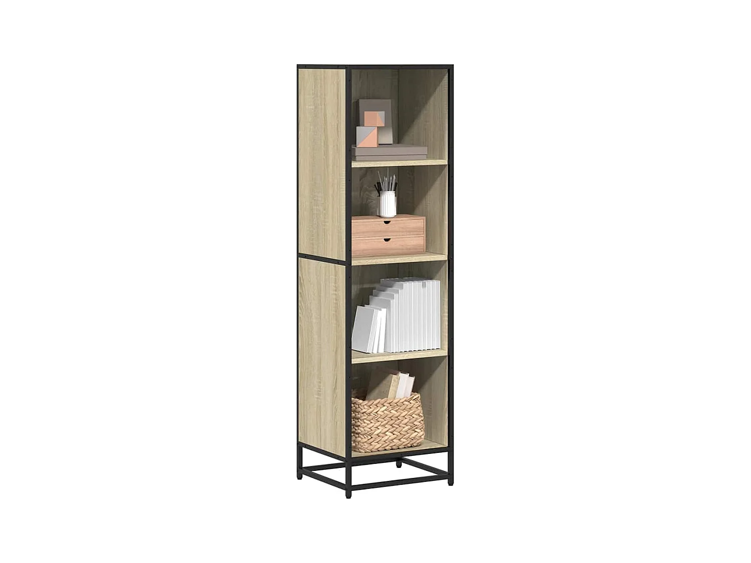 Estantería madera contrachapada color roble 40x35x139 cm