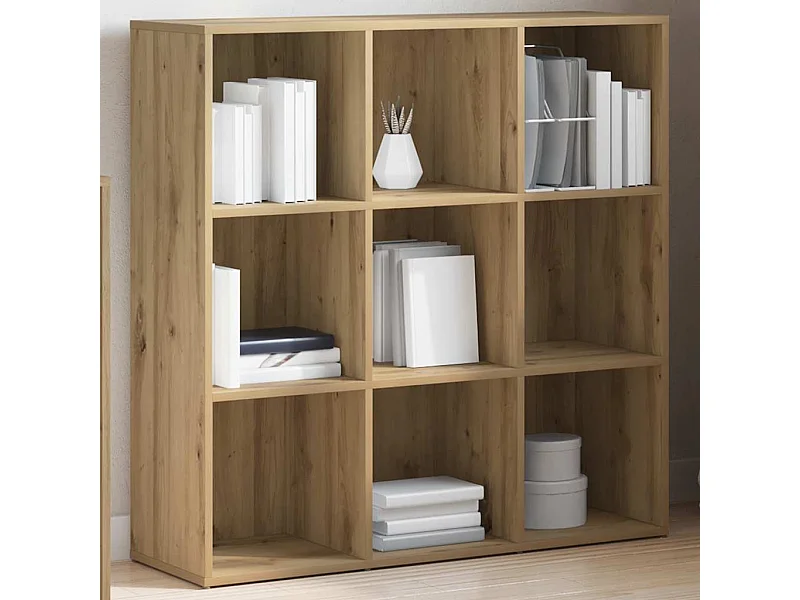 Bibliothèque chêne artisanal 98x29x97,5 cm