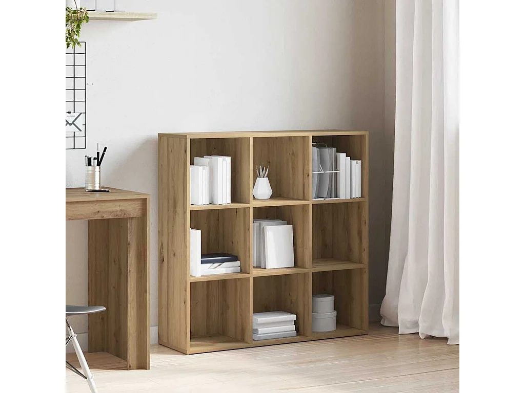 Boekenkast 98x29x97,5 cm artisanaal eikenkleur