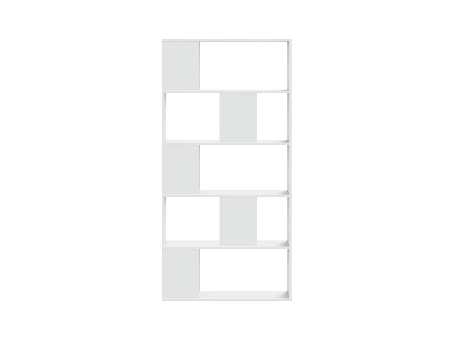 Bibliothèque 5 niveaux blanc 80,5x23,5x162,5 cm bois ingénierie