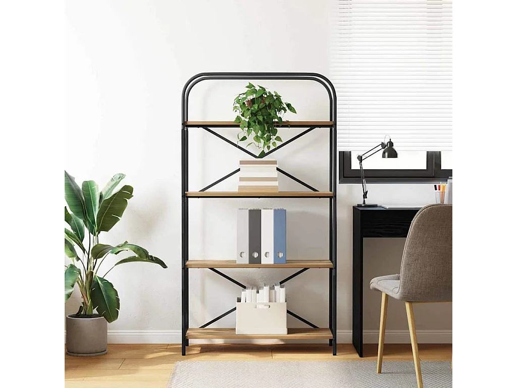 Bibliothèque chêne artisanal 80 x 30 x 146 cm Bois d'ingénierie