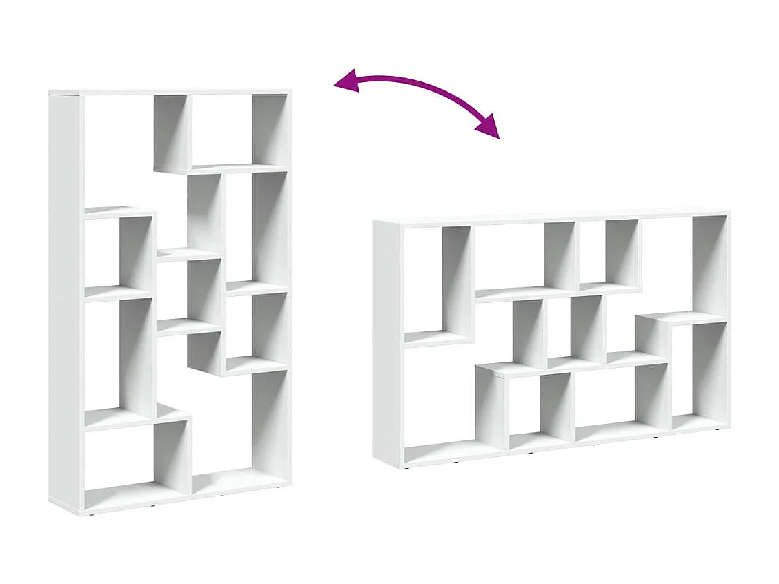 Bibliothèque blanc 72x20x120 cm bois d'ingénierie