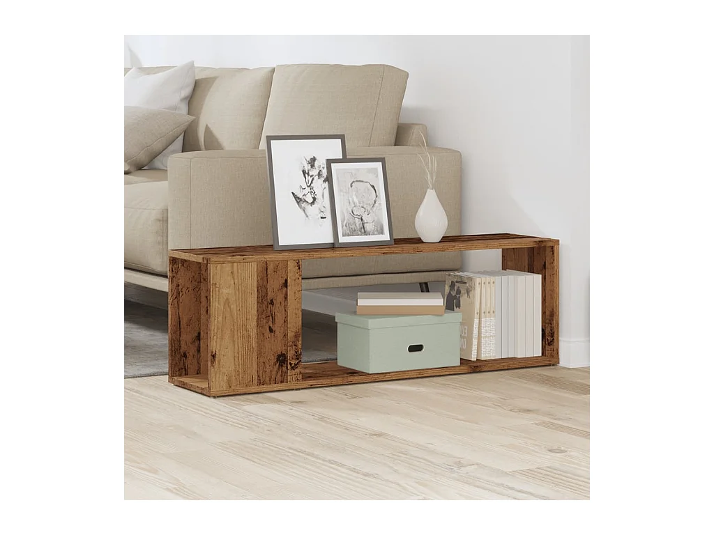 Mueble para TV madera ingeniería madera envejecida 100x24x32 cm