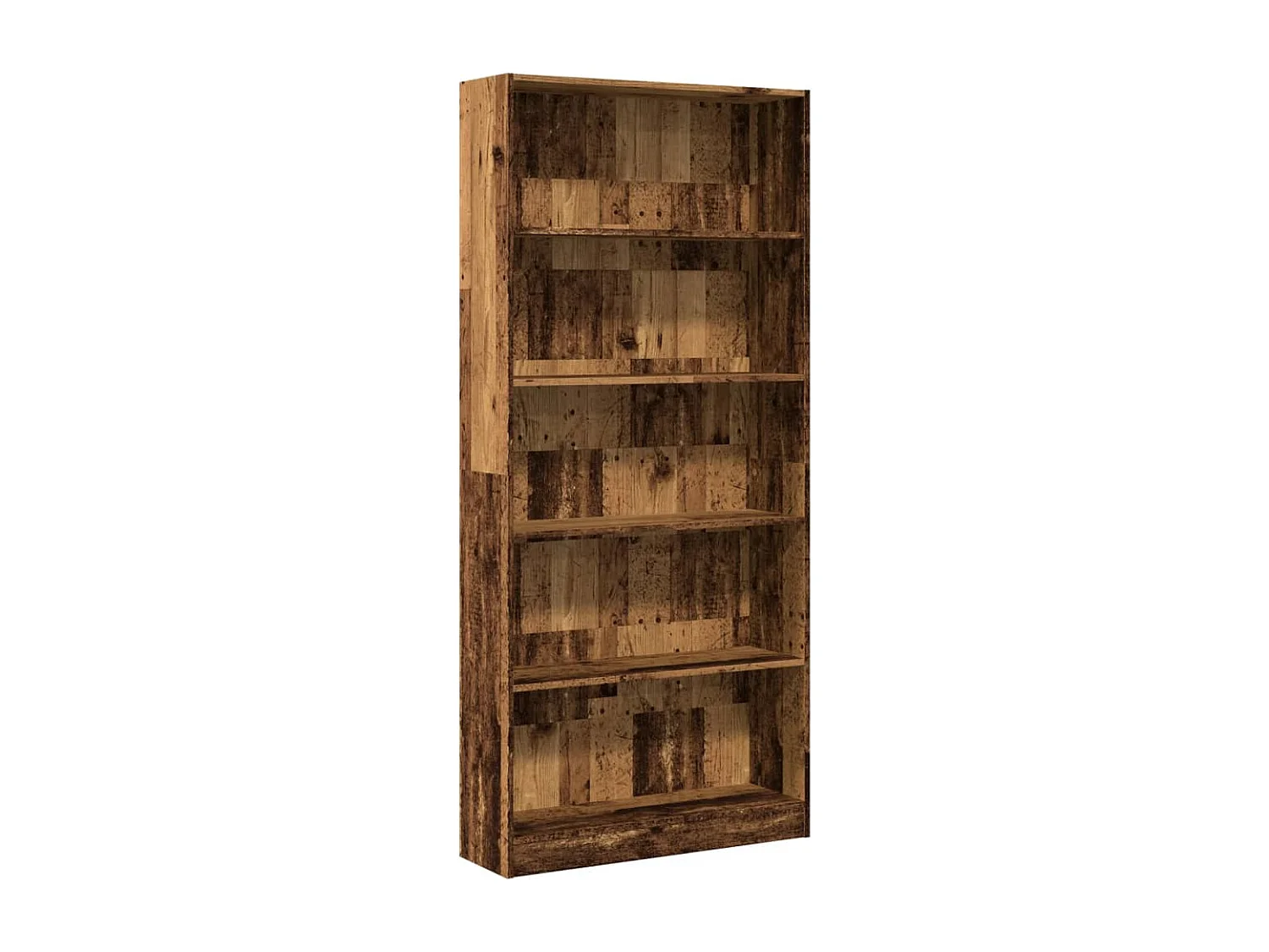 Bibliothèque vieux bois 80x24x176 cm bois d'ingénierie