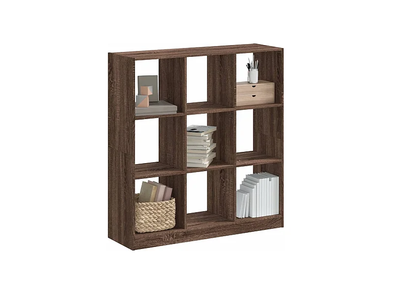 Bibliothèque chêne marron 102x32x108 cm bois d'ingénierie