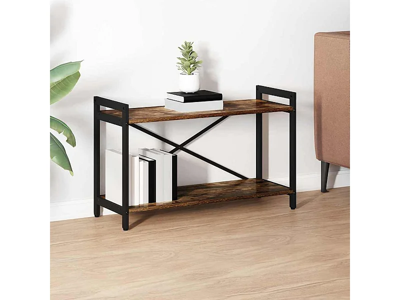 Boekenkast Gerookt eiken 80 x 30 x 48.5 cm Bewerkt hout