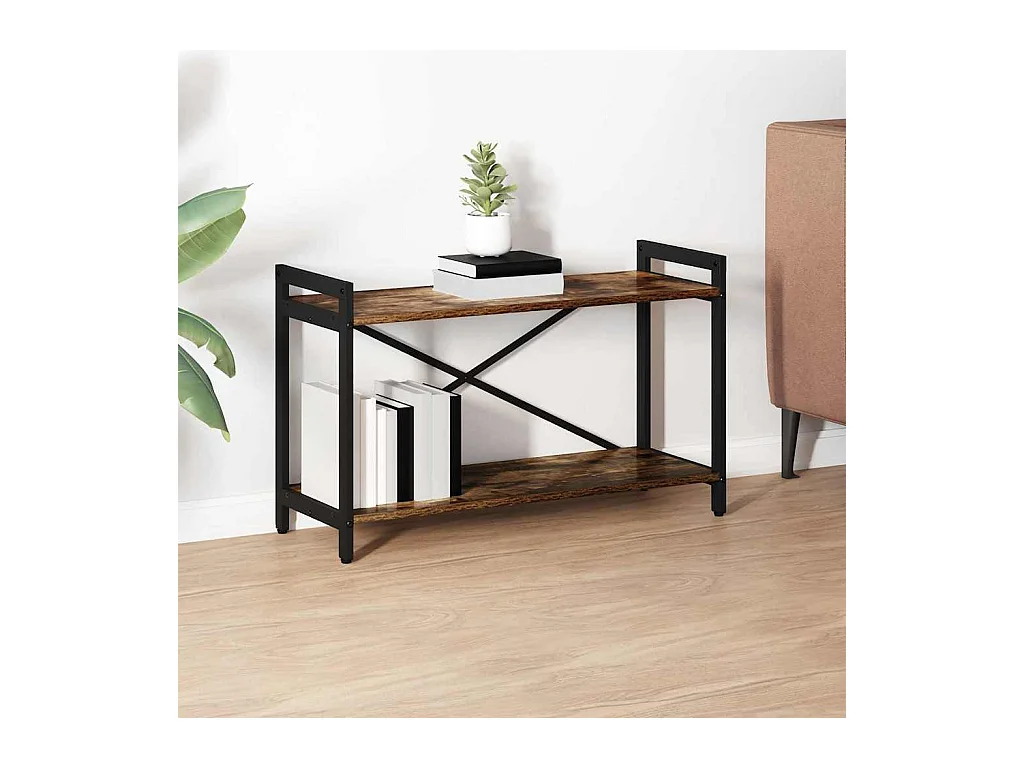 Boekenkast Gerookt eiken 80 x 30 x 48.5 cm Bewerkt hout