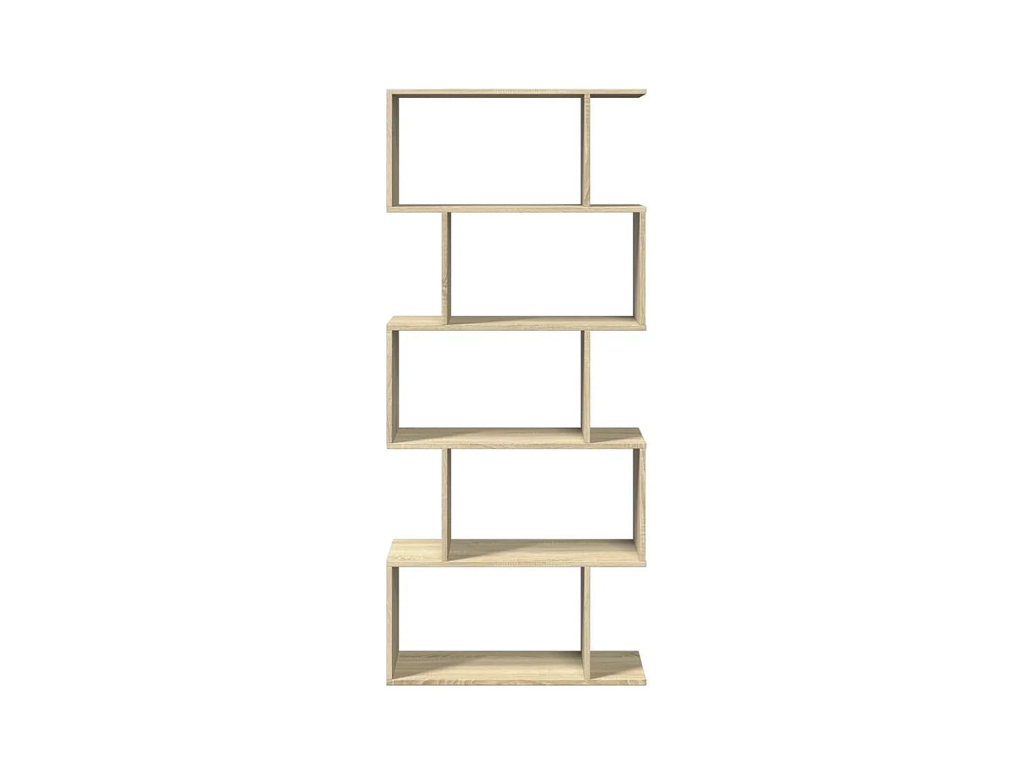 Bibliothèque séparatrice de pièce 5 niveaux chêne sonoma 70x24x161cm