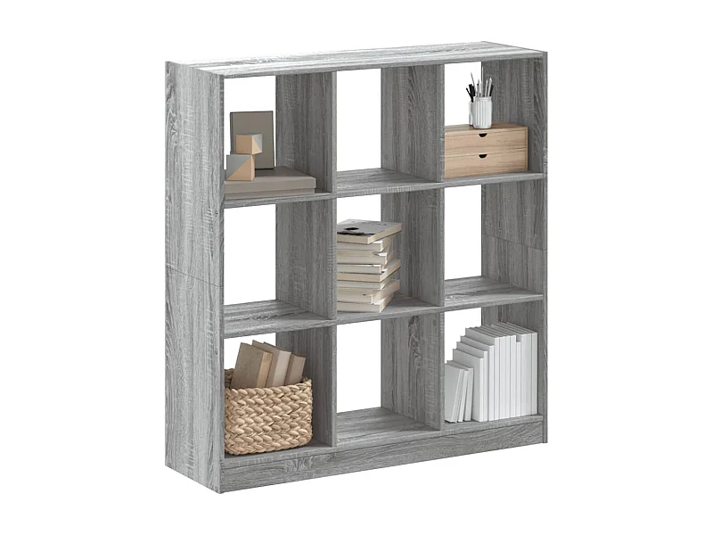 Estantería madera de ingeniería gris Sonoma 102x32x108 cm