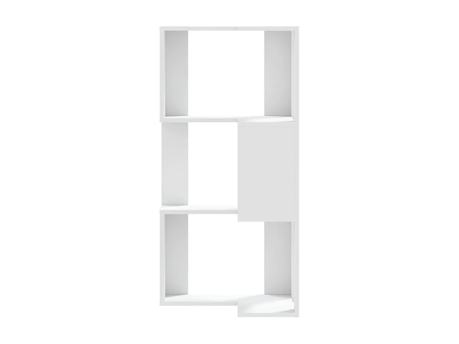Estante canto 3 prateleiras 50x50x102 cm deriv. madeira branco