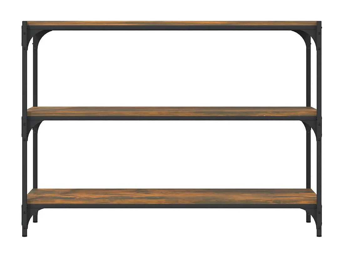 Bibliothèque Chêne fumé 100x33x70,5 cm Bois d'ingénierie acier