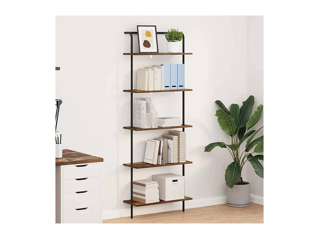 Bibliothèque Chêne fumé 60 x 24 x 168 cm Bois d'ingénierie