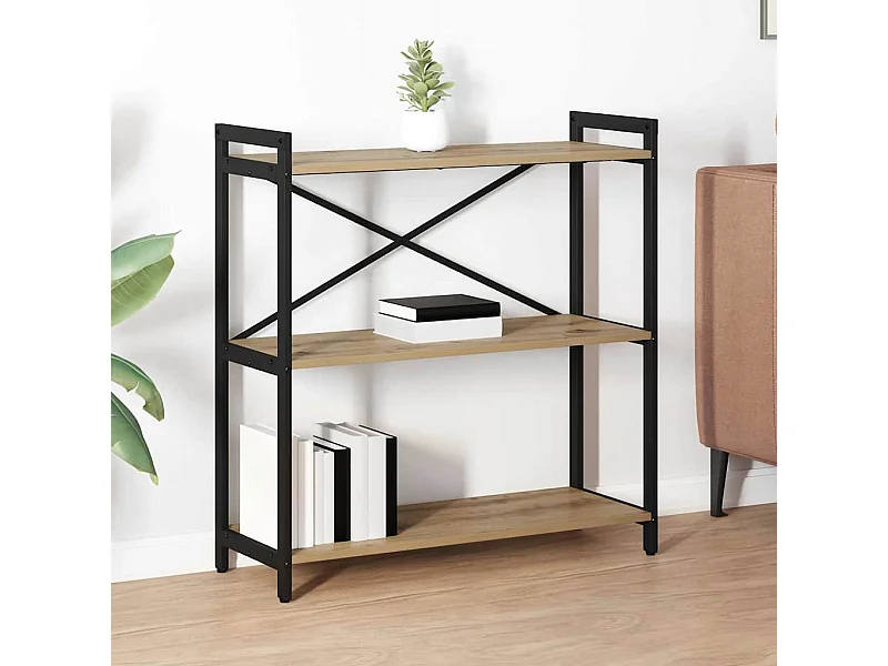 Bibliothèque chêne artisanal 80 x 30 x 83 cm Bois d'ingénierie