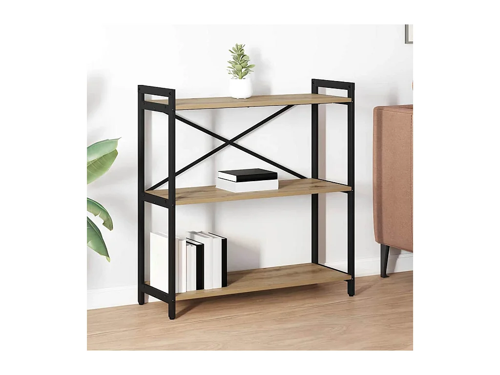 Bibliothèque chêne artisanal 80 x 30 x 83 cm Bois d'ingénierie