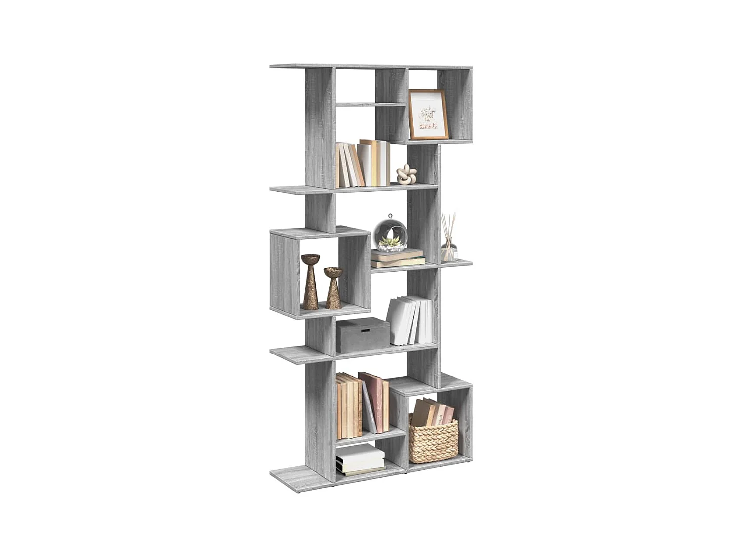 Bibliothèque sonoma gris 92x29x188 cm bois d'ingénierie