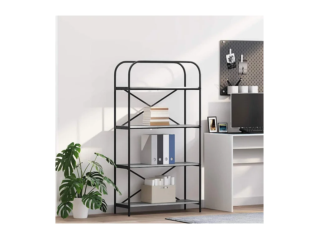 Bibliothèque Sonoma gris 80 x 30 x 146 cm Bois d'ingénierie