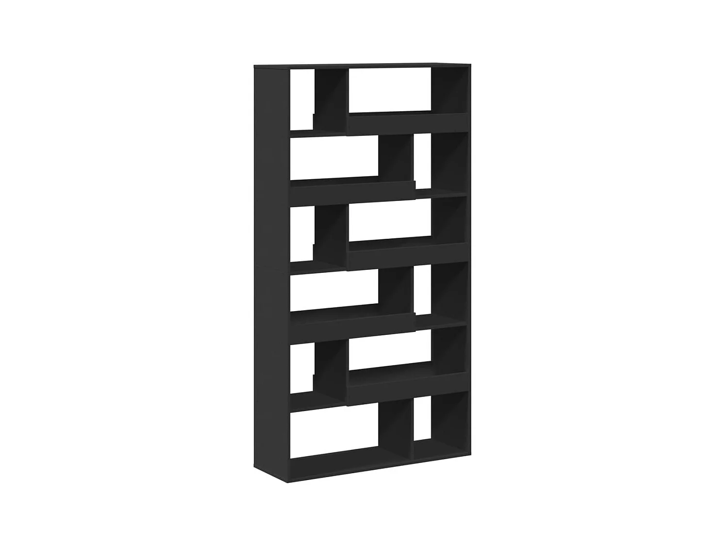 Bibliothèque / Cloison de séparation noir 100x33x187,5 cm bois d'ingénierie